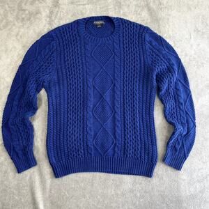 Brooks Brothers Women's XL Oversized Cable Knit Linen Sweater Old Money Coastal